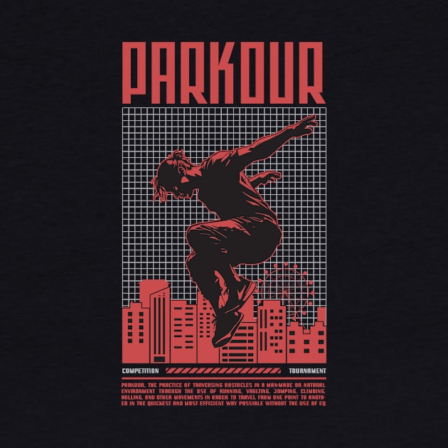 Parkour Freerunner Retro Themed Gift by GrafiqueDynasty